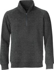 Clique Classic Half Zip Bluza ½ zip z ukrytą kieszenią – anthracite melange. Szare bluzy CLIQUE, s, bez wzorów, z bawełny, bez kaptura. Za 220.02 zł.