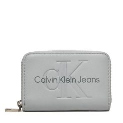 Portfel Calvin Klein Jeans. Szare portfele Calvin Klein Jeans, bez wzorów, z jeansu. Za 229.99 zł.