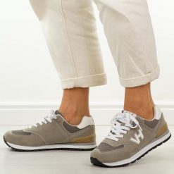 Khaki sportowe buty damskie Vanhorn 27300. Brązowe obuwie sportowe Vanhorn, na lato, z dresówki, bez zapięcia, trekkingowe. Za 169.00 zł.