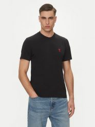 AMI PARIS T-Shirt BFUTS035.724 Czarny Regular Fit. Czarne t-shirty AMI PARIS, l, bez wzorów, z bawełny, bez kołnierzyka, bez ramiączek. Za 569.99 zł.