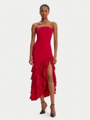 BARDOT Sukienka koktajlowa Agastina Strapless 60029DB Czerwony Slim Fit. Czerwone sukienki Bardot, xl, bez wzorów, z syntetyku, wizytowe, bez kołnierzyka, bez ramiączek. Za 639.99 zł.