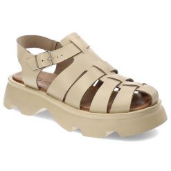 Beżowe Sandały Armodo Stylowe Obuwie Damskie. Brązowe sandały Armodo, bez wzorów, ze skóry, eleganckie, bez obcasa, bez zapięcia. Za 339.00 zł.