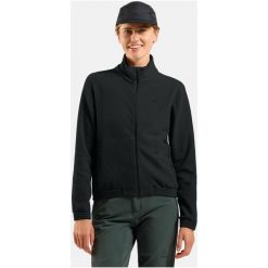Bluza bez kaptura rozpinana Odlo Mid layer full zip CLASSIC FLEECE. Czarne bluzy sportowe Odlo, bez wzorów, bez kaptura. Za 359.99 zł.