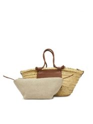 Castañer Torebka Campania Mini 025743-2003 Beżowy. Brązowe torebki klasyczne Castañer, bez wzorów, z tworzywa sztucznego, bez dodatków. Za 699.99 zł.