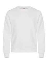 Clique Basic Roundneck bluza unisex z okrągłym dekoltem – white. Białe bluzy sportowe CLIQUE, xl, bez wzorów, z bawełny, bez kaptura. Za 157.03 zł.