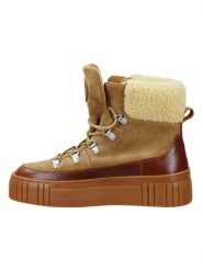 GANT Footwear Skórzane botki "Snowmont" w kolorze jasnobrązowym rozmiar: 40. Brązowe botki GANT Footwear, bez wzorów, ze skóry, bez obcasa, bez zapięcia. Za 523.38 zł.