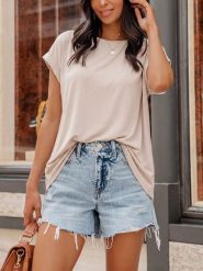 LA Angels Koszulka w kolorze beżowym rozmiar: XL. Brązowe bluzki LA Angels, xl, bez wzorów, bez kołnierzyka, bez ramiączek. Za 134.95 zł.
