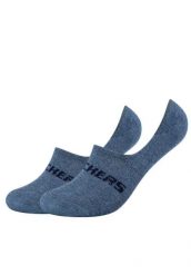 Skarpetki sportowe dla dorosłych 2PPK Mesh Ventilation Footies Socks. Niebieskie skarpety Skechers, bez wzorów, z bawełny. Za 29.99 zł.