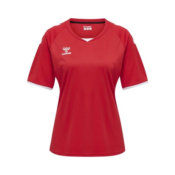 Koszulka damska Hummel hmlhmlCORE volley. Czerwone bluzki Hummel, xl, bez wzorów, sportowe, bez kołnierzyka, bez ramiączek. Za 137.00 zł.
