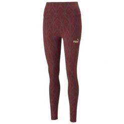 Legginsy sportowe damskie Puma Power Deco Glam. Czerwone legginsy Puma, bez wzorów. Za 121.99 zł.