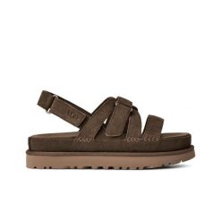 Sandały Ugg Australian W Goldenstar Gleam Damskie. Brązowe sandały UGG, bez wzorów, z materiału, bez obcasa, bez zapięcia. Za 724.75 zł.