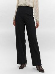 Vero Moda Spodnie w kolorze czarnym rozmiar: M/L32. Czarne spodnie materiałowe Vero Moda, l, bez wzorów, z materiału, z podwyższonym stanem. Za 118.84 zł.