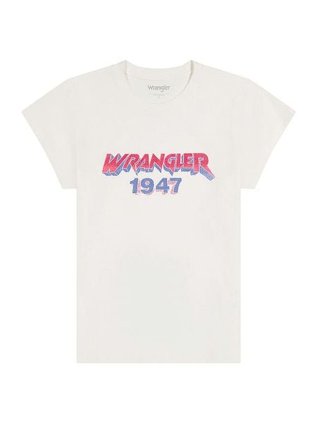 Wrangler Koszulka w kolorze kremowym rozmiar: M. Brązowe bluzki Wrangler, m, bez wzorów, z bawełny, bez kołnierzyka, bez ramiączek. Za 88.02 zł.
