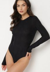 Czarne Body z Wiskozą o Klasycznym Kroju z Długim Rękawem Nindariela. Czarne body Born2be, l, bez wzorów, z jeansu. Za 99.99 zł.
