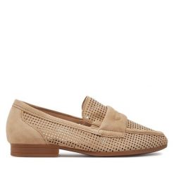 Lordsy Gabor. Brązowe lordsy Gabor, bez wzorów, bez obcasa, bez zapięcia. Za 319.99 zł.