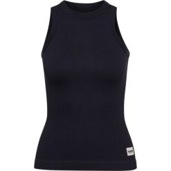 Damski tank top Hummel Pulse. Czarne topy Hummel, bez wzorów, z materiału, bez kołnierzyka, bez ramiączek. Za 196.00 zł.