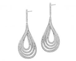 Kolczyki z białego złota z brylantami - 1,01 ct - próba 585. Białe kolczyki Apart, z brylantem, złote. Za 16,990.00 zł.