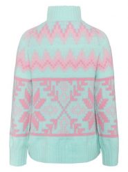 KARI TRAA Sweter "Amelia" w kolorze jasnoróżowo-błękitnym rozmiar: S. Niebieskie golfy Kari Traa, s, bez wzorów, z wełny, bez ramiączek. Za 408.49 zł.