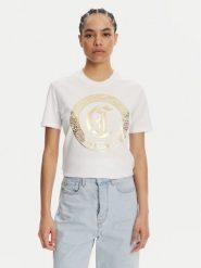 Just Cavalli T-Shirt 78PAHT01 Biały Regular Fit. Białe t-shirty Just Cavalli, l, bez wzorów, z bawełny, bez kołnierzyka, bez ramiączek. Za 369.99 zł.