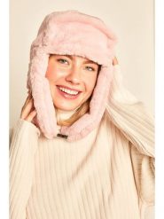 WINTERLAND Czapka w kolorze jasnoróżowym rozmiar: onesize. Różowe czapki WINTERLAND, bez wzorów, z futra. Za 61.60 zł.