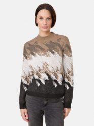 TAIFUN Sweter w kolorze czarno-kamelowym rozmiar: 40. Brązowe swetry Taifun, bez wzorów, z wełny, bez ramiączek. Za 206.95 zł.