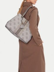 Guess Torebka Erenia HWSO78 38230 Beżowy. Brązowe torebki klasyczne Guess, z aplikacjami, ze skóry, bez dodatków. Za 439.99 zł.