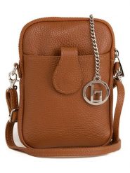 Lia Biassoni Skórzana torebka "Paglia" w kolorze jasnobrązowym na telefon - 15 x 20 x 1 cm rozmiar: onesize. Brązowe torby na ramię Lia Biassoni, bez wzorów, z materiału, przez ramię, bez dodatków. Za 146.95 zł.
