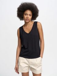 BIG STAR Top w kolorze czarnym rozmiar: L. Czarne topy Big Star, l, bez wzorów, bez kołnierzyka, bez ramiączek. Za 64.99 zł.