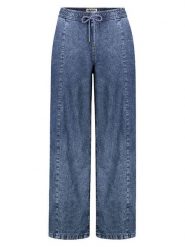 Sublevel Spodnie w kolorze niebieskim rozmiar: S. Niebieskie spodnie materiałowe Sublevel, s, bez wzorów, z bawełny, z podwyższonym stanem. Za 143.90 zł.