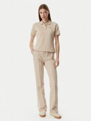 Lacoste Polo DF3364 Beżowy jasny Slim Fit. Brązowe koszulki polo Lacoste, bez wzorów, z syntetyku, bez kołnierzyka, bez ramiączek. Za 629.99 zł.