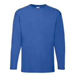 Koszulka Z Długim Rękawem Dla Dorosłych Unisex Valueweight. Niebieskie bluzki FRUIT OF THE LOOM, xl, bez wzorów, sportowe, bez kołnierzyka, bez ramiączek. Za 49.99 zł.