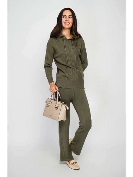 ASSUILI 2-częściowy zestaw w kolorze khaki rozmiar: 42. Brązowe swetry Assuili, bez wzorów, z kaszmiru, bez ramiączek. Za 227.31 zł.