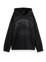 Scotch & Soda Bluza w kolorze czarnym rozmiar: XS. Czarne bluzy Scotch & Soda, xs, bez wzorów, z bawełny, z kapturem. Za 283.45 zł.
