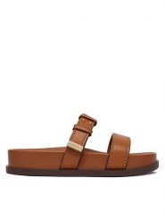 Armani Exchange Klapki XW002575 AF21266 U6123 Brązowy. Brązowe klapki Armani Exchange, bez wzorów, ze skóry, bez obcasa. Za 609.99 zł.