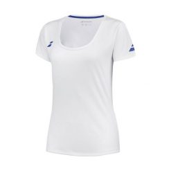 Koszulka damska Babolat Play Cap Sleeve Top. Białe topy BABOLAT, m, bez wzorów, bez kołnierzyka, bez ramiączek. Za 119.99 zł.