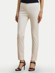 LAUREN RALPH LAUREN Spodnie materiałowe 200631310013 Biały Slim Fit. Białe spodnie materiałowe Lauren Ralph Lauren, bez wzorów, z bawełny. Za 399.99 zł.