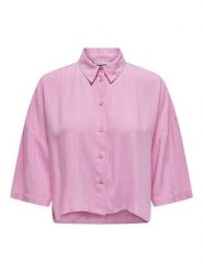 ONLY Koszulka w kolorze jasnoróżowym rozmiar: XL. Różowe bluzki Only, xl, bez wzorów, bez kołnierzyka, bez ramiączek. Za 61.60 zł.