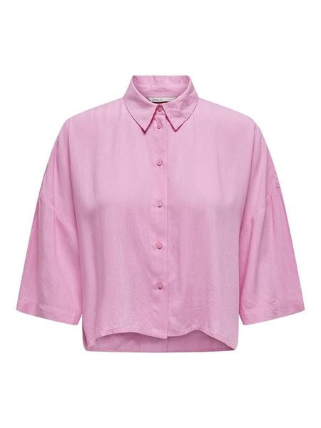 ONLY Koszulka w kolorze jasnoróżowym rozmiar: XL. Różowe bluzki Only, xl, bez wzorów, bez kołnierzyka, bez ramiączek. Za 61.46 zł.