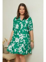 Curvy Lady Sukienka w kolorze zielono-białym rozmiar: 48/50. Białe sukienki Curvy Lady, bez wzorów, z wiskozy, klasyczne, bez kołnierzyka, bez ramiączek, mini. Za 70.24 zł.