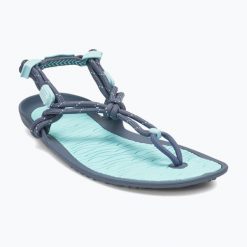 Sandały barefoot damskie Xero Shoes Aqua Cloud. Niebieskie sandały XERO SHOES, bez wzorów, bez obcasa, bez zapięcia. Za 149.99 zł.