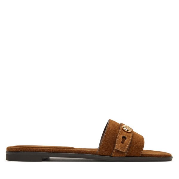 Klapki Tory Burch. Brązowe klapki Tory Burch, bez wzorów, bez obcasa. Za 1,549.00 zł.