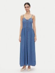 Lee Sukienka jeansowa Corset 112363488 Niebieski Slim Fit. Niebieskie sukienki Lee, l, bez wzorów, z bawełny, bez kołnierzyka, bez ramiączek. Za 309.00 zł.