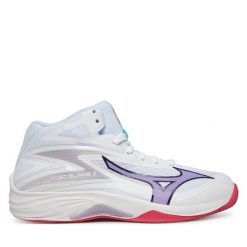 Buty halowe Mizuno. Białe obuwie sportowe Mizuno, bez zapięcia. Za 249.99 zł.