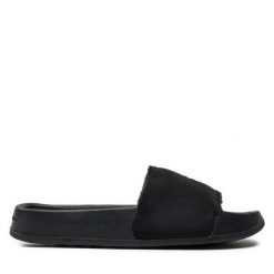 Klapki New Balance. Czarne klapki New Balance, bez wzorów, bez obcasa. Za 149.99 zł.