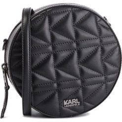 Torebka KARL LAGERFELD - 91KW3044 Blk/Gn Mtl. Czarne listonoszki KARL LAGERFELD, bez wzorów, ze skóry, bez dodatków. W wyprzedaży za 579.00 zł.