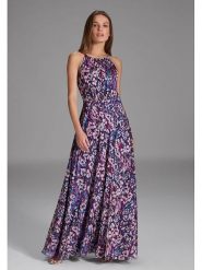 SWING Sukienka w kolorze fioletowo-granatowym rozmiar: 42. Różowe sukienki Swing, bez wzorów, bez kołnierzyka, bez ramiączek, maxi. Za 347.99 zł.