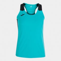 Tank top do biegania damski Joma Record II. Czarne koszulki sportowe Joma, bez wzorów, bez ramiączek, do biegania. Za 128.00 zł.