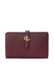 LAUREN RALPH LAUREN Duży Portfel Damski 432915358004 Bordowy. Czerwone portfele Lauren Ralph Lauren, bez wzorów, ze skóry. Za 499.99 zł.