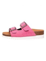 Scholl Klapki "Greeny Malaren 2.0" w kolorze różowym rozmiar: 42. Różowe klapki Scholl, bez wzorów, z otwartym noskiem, bez obcasa. Za 86.99 zł.
