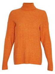 MOSS COPENHAGEN Sweter "Lamaia Hope" w kolorze pomarańczowym rozmiar: M/L. Pomarańczowe golfy Moss Copenhagen, l, bez wzorów, z wełny, bez ramiączek. Za 198.22 zł.